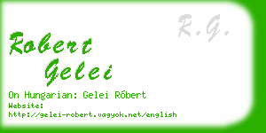 robert gelei business card